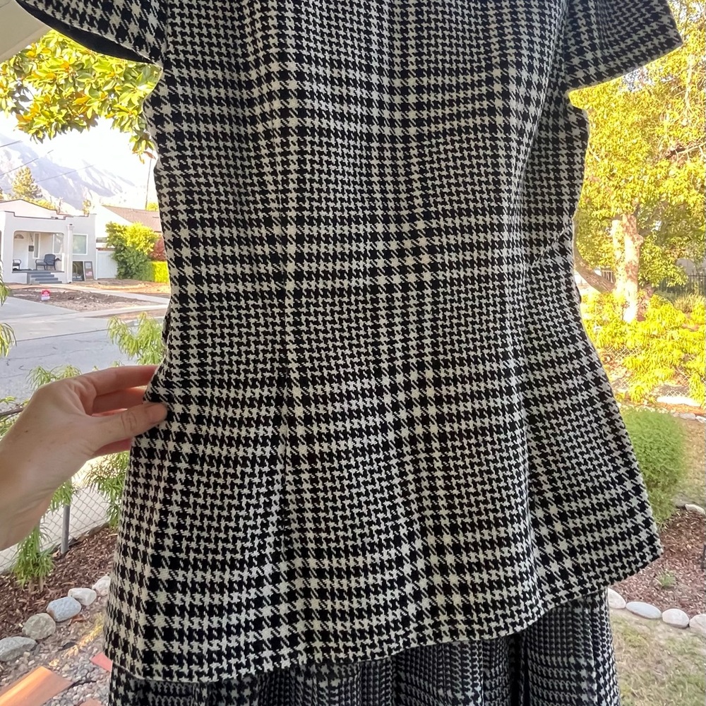 Self-Portrait Houndstooth Tailored Midi Dress - Picture 7 of 9